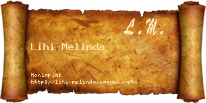 Lihi Melinda névjegykártya