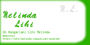 melinda lihi business card